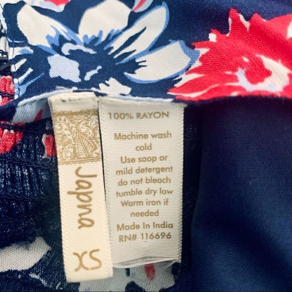 Japna Navy Blue Hawaiian Floral Print Maxi Dress Size XS - Picture 8 of 8